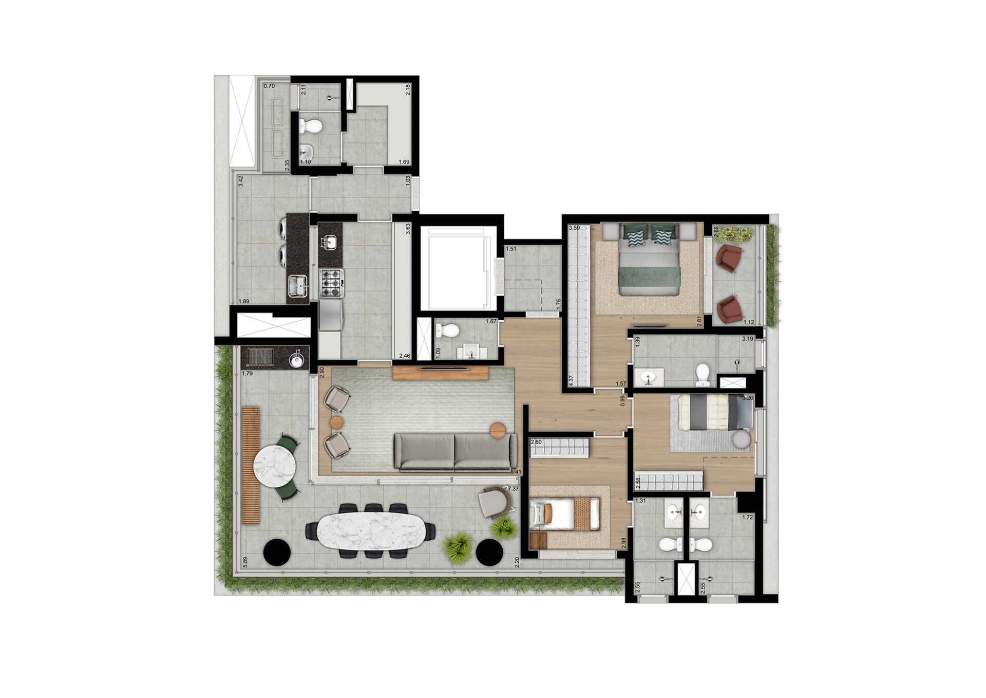 Planta - Moma Moema | Alto padrão que traduz a sofisticação contemporânea. - MPNI