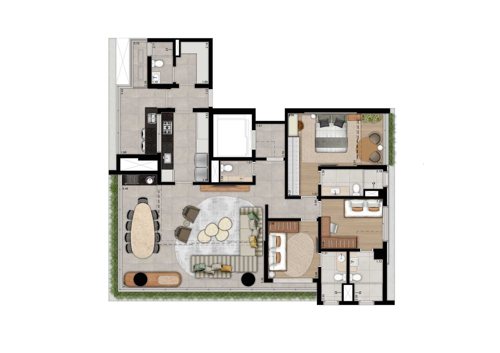 Planta - Moma Moema | Alto padrão que traduz a sofisticação contemporânea. - MPNI