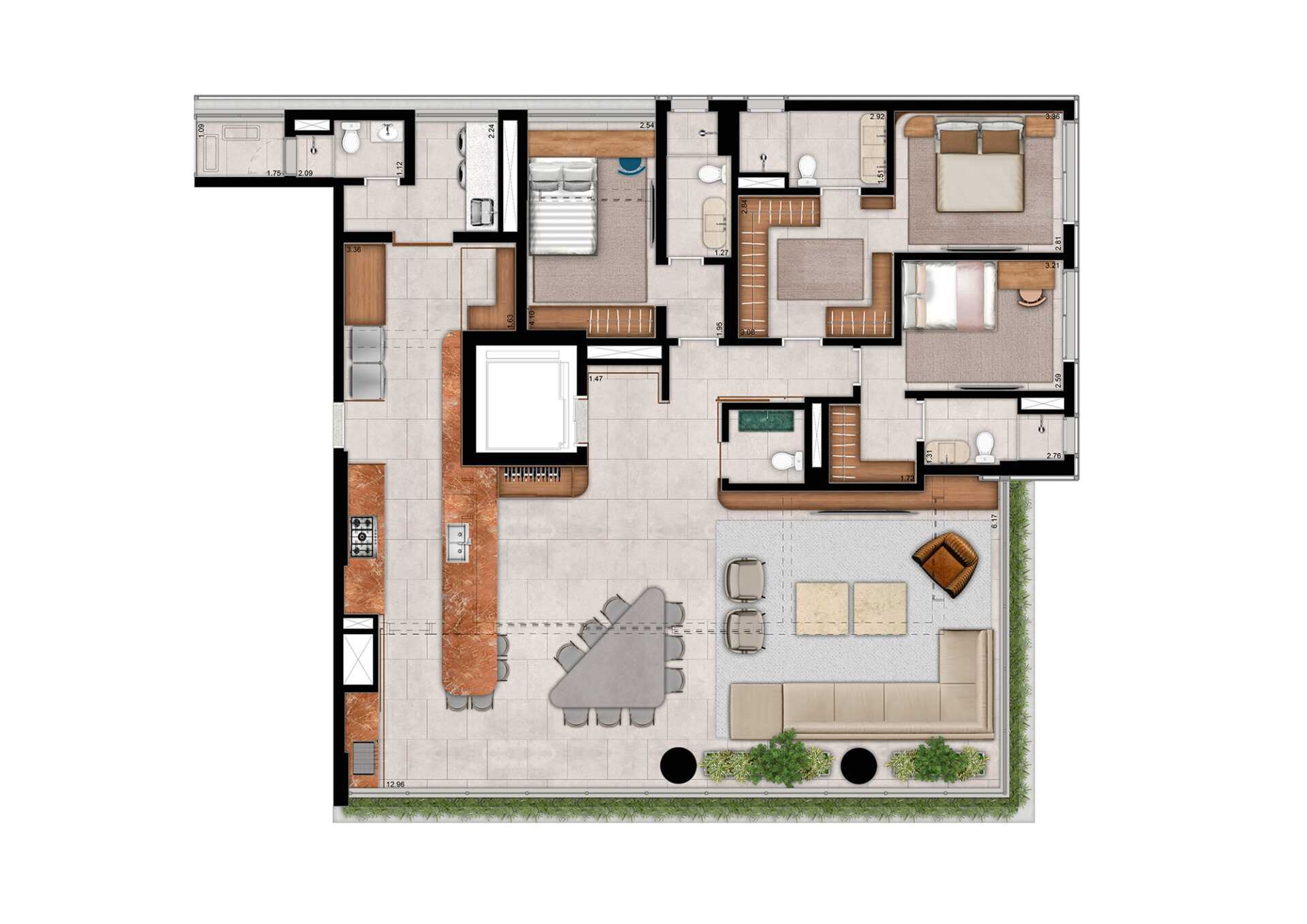 Planta - Moma Moema | Alto padrão que traduz a sofisticação contemporânea. - MPNI