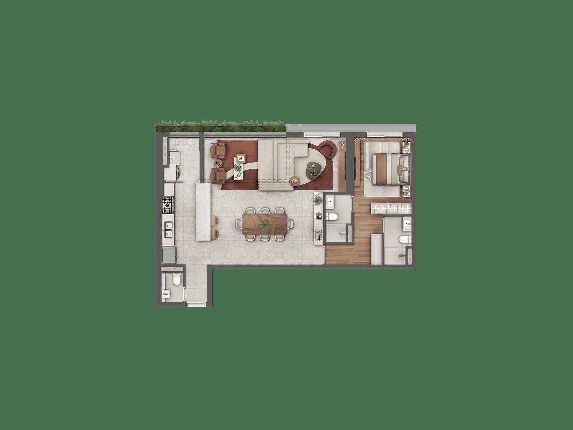 Planta - O privilégio de viver entre o melhor de Pinheiros e Jardins | 85 m² a 156 m² | 2 a 3 suites - MPNI
